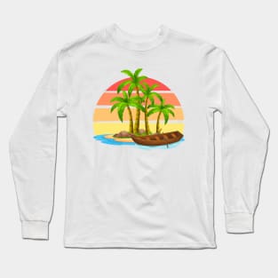 Sail boat ocean beach Long Sleeve T-Shirt